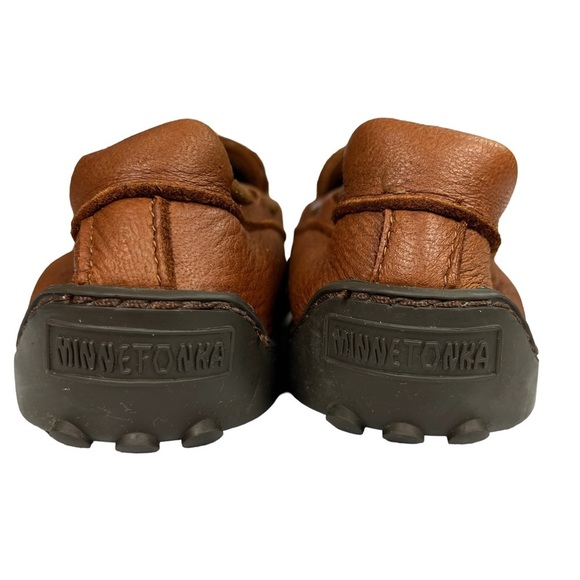 Minnetonka Moccasin Brown Leather Loafers Size Please See Measurements - Picture 9 of 12